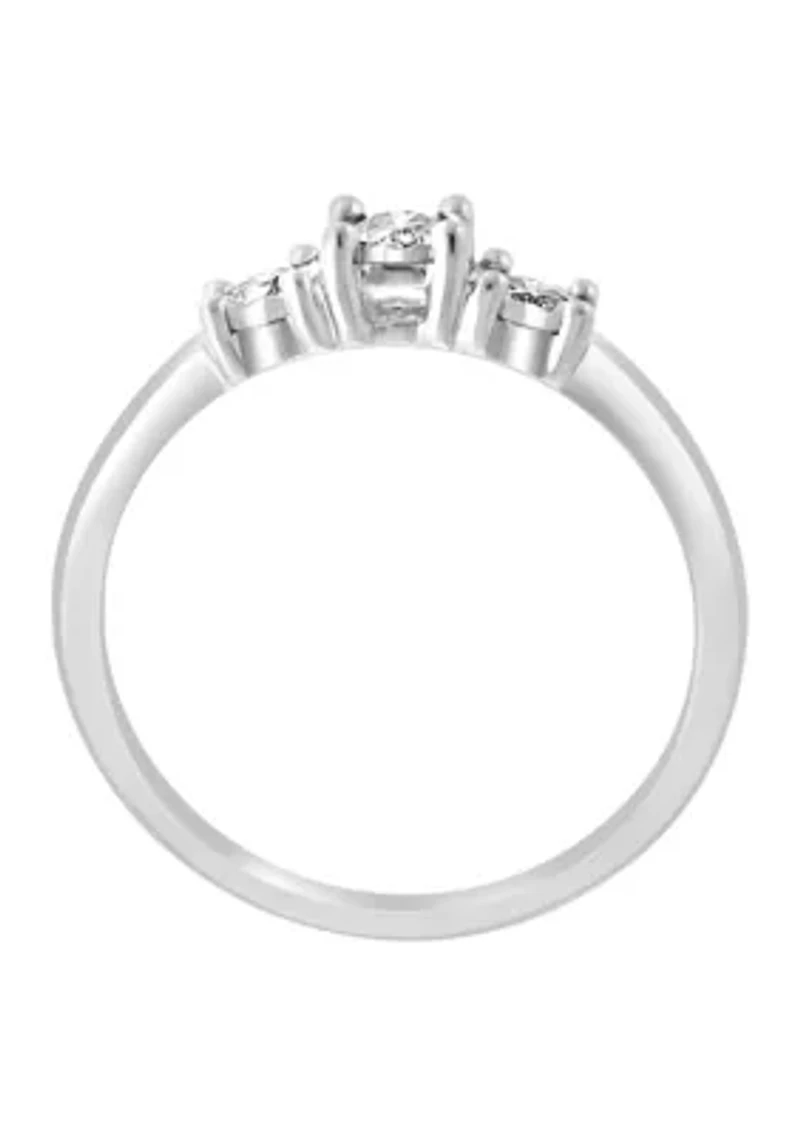 925 Silver 1/4 ct. t.w. Diamond Ring