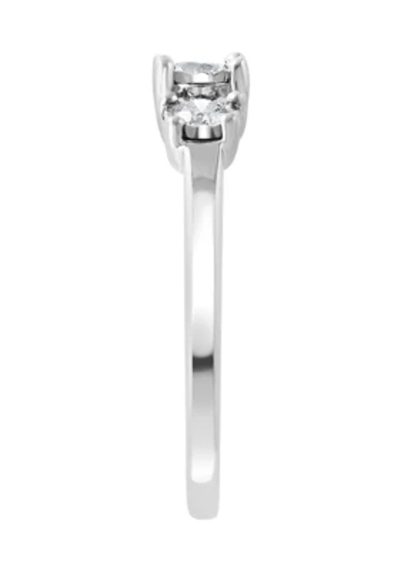 925 Silver 1/4 ct. t.w. Diamond Ring
