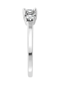 925 Silver 1/4 ct. t.w. Diamond Ring 