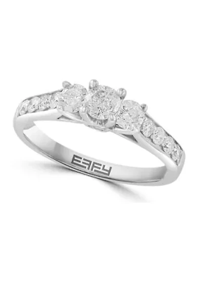 14K White Gold Diamond Ring