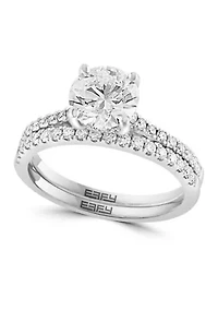 1.95 ct. t.w. Lab Created Diamond Round Bridal Ring in 14K White Gold