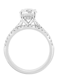 1.95 ct. t.w. Lab Created Diamond Round Bridal Ring in 14K White Gold