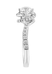 14K White Gold Diamond Ring 