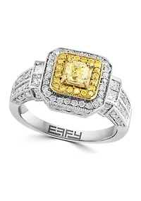 1.33 ct. t.w. Diamond Ring in 14K White and Yellow Gold