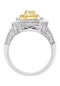 1.33 ct. t.w. Diamond Ring in 14K White and Yellow Gold