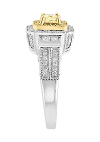 1.33 ct. t.w. Diamond Ring in 14K White and Yellow Gold
