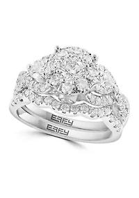  14K White Gold Diamond Set 