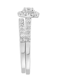 1.01 ct. t.w. Diamond Square Ring in 14K White Gold