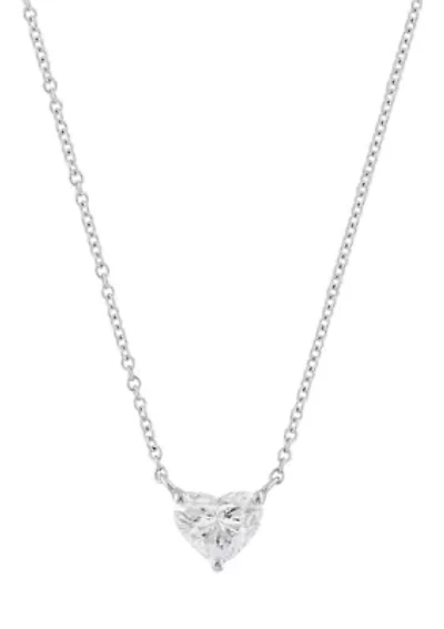 Lab Grown 1 ct. t.w. Diamond Pendant Necklace in 14K White Gold