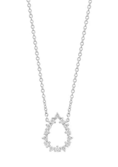 Diamond Pendant Necklace in Sterling Silver