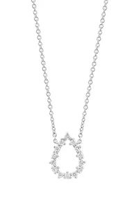 Diamond Pendant Necklace in Sterling Silver