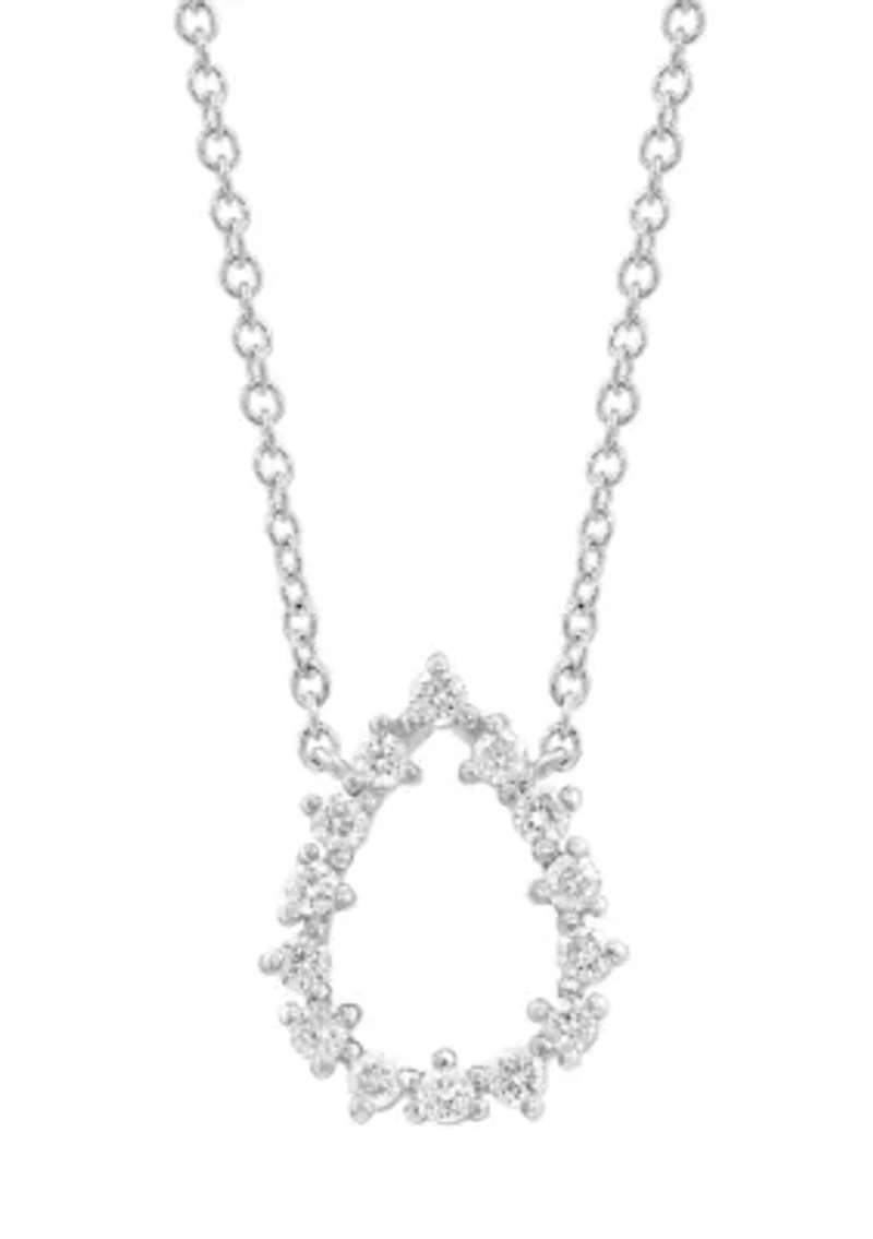 Diamond Pendant Necklace in Sterling Silver