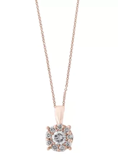 1/2 ct. t.w. Diamond Pendant Necklace in 14K Rose Gold