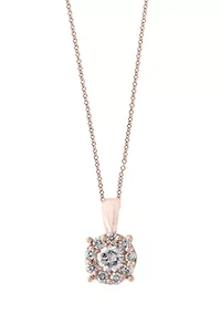 1/2 ct. t.w. Diamond Pendant Necklace in 14K Rose Gold