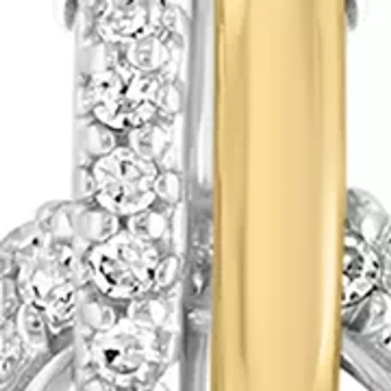 3/8 ct. t.w. Diamond Oval Pendant Necklace in 14K Two Tone Gold