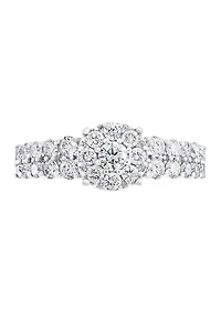 14K White Gold Diamond Ring