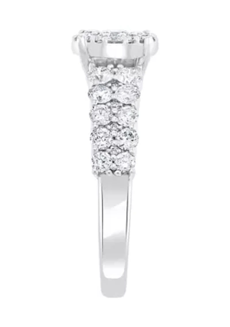 14K White Gold Diamond Ring