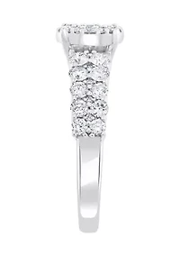 14K White Gold Diamond Ring