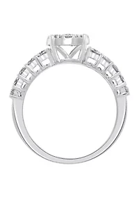 14K White Gold Diamond Ring