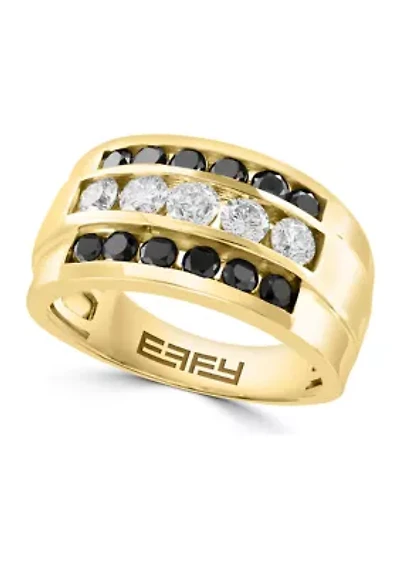Men's 1.92 ct. t.w. Black Diamond Ring in 14K Yellow Gold