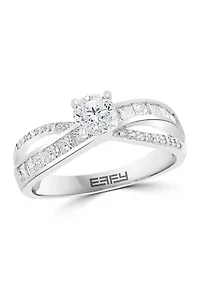  14k White Gold 1/2 ct. t.w. Center Diamond Solitaire Ring 