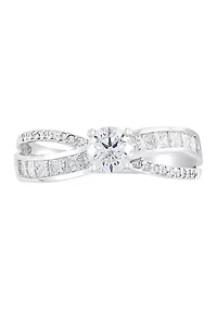  14k White Gold 1/2 ct. t.w. Center Diamond Solitaire Ring 