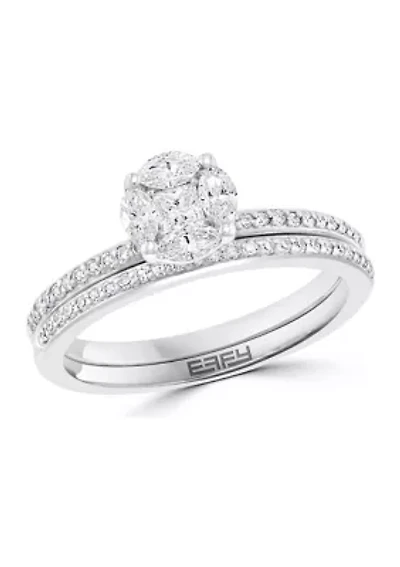 14k White Gold 1/2 ct. t.w. Diamond Ring