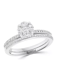 14k White Gold 1/2 ct. t.w. Diamond Ring