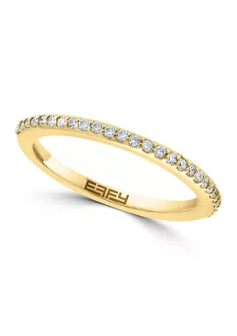 Diamond Ring in 14K Gold and Sterling Silver