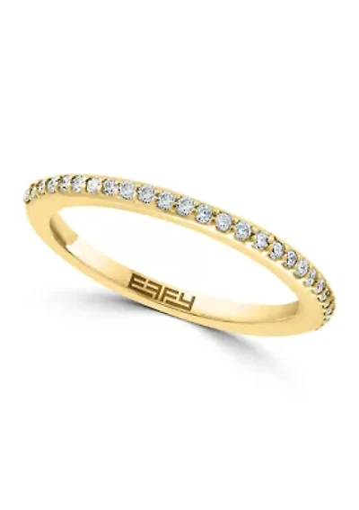 Diamond Ring in 14K Gold and Sterling Silver