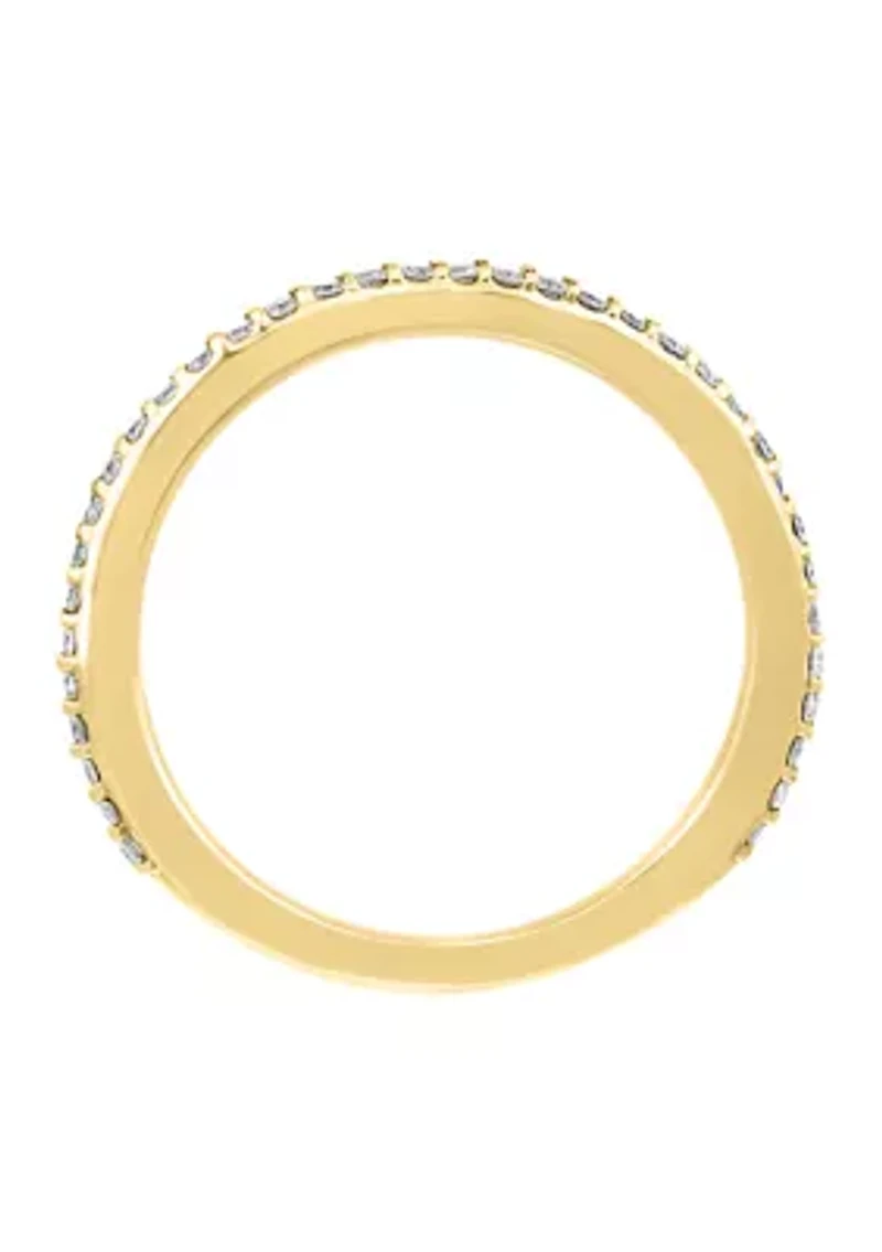 Diamond Ring in 14K Gold and Sterling Silver