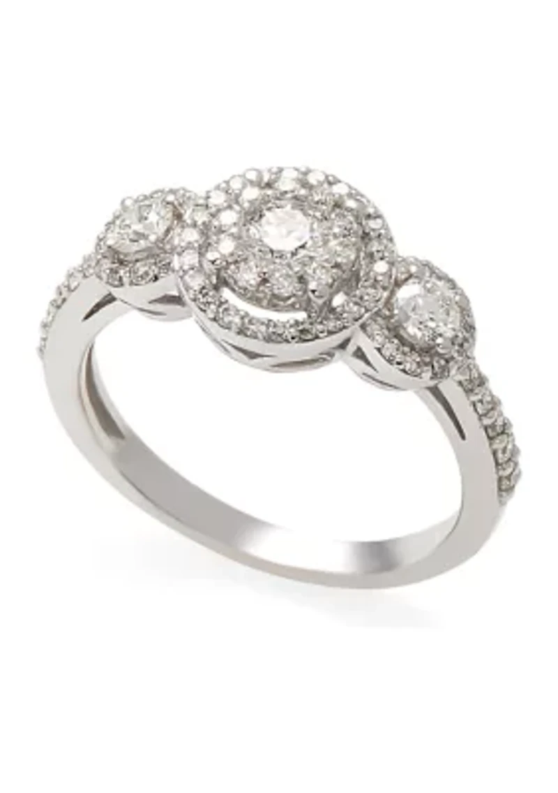 3/4 ct. t.w. Diamond Ring in 14K White Gold