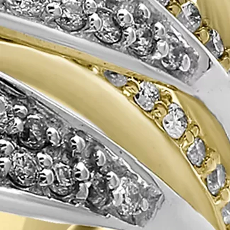 1.31 ct. t.w. Diamond Band Ring in 14k Yellow Gold and White Gold