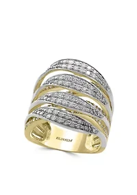 1.31 ct. t.w. Diamond Band Ring in 14k Yellow Gold and White Gold