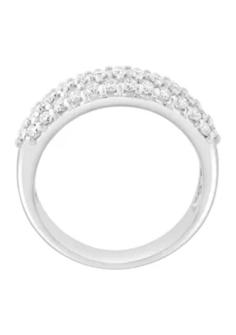 14K White Gold Diamond Ring 