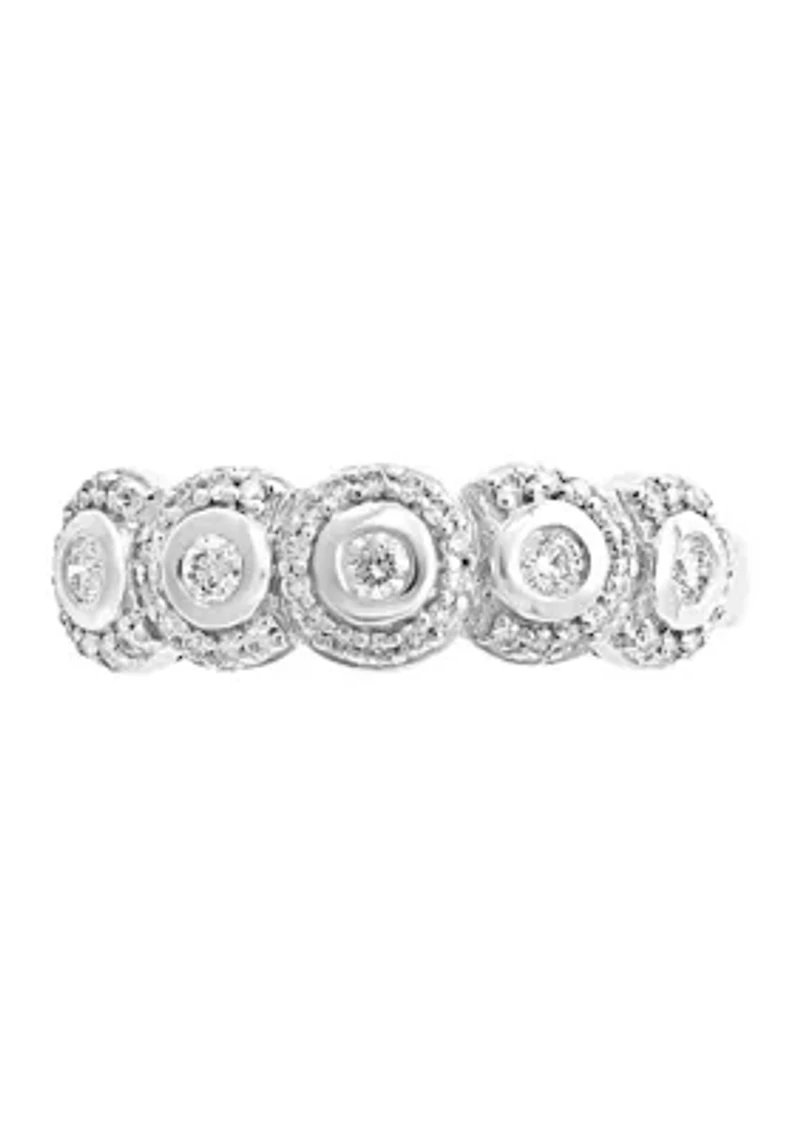 14k White Gold 1/3 ct. t.w. Diamond Multi Stone Ring