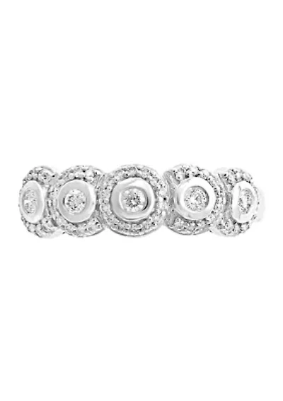 14k White Gold 1/3 ct. t.w. Diamond Multi Stone Ring