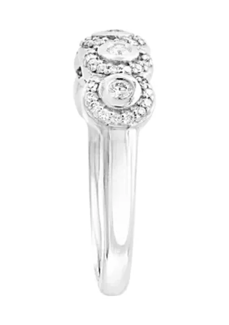14k White Gold 1/3 ct. t.w. Diamond Multi Stone Ring