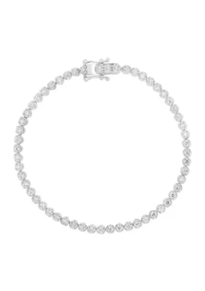 Lab Grown Diamond Bracelet in Sterling Silver