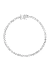 Lab Grown Diamond Bracelet in Sterling Silver