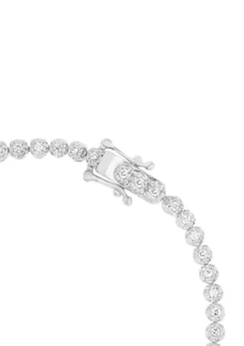 Lab Grown Diamond Bracelet in Sterling Silver
