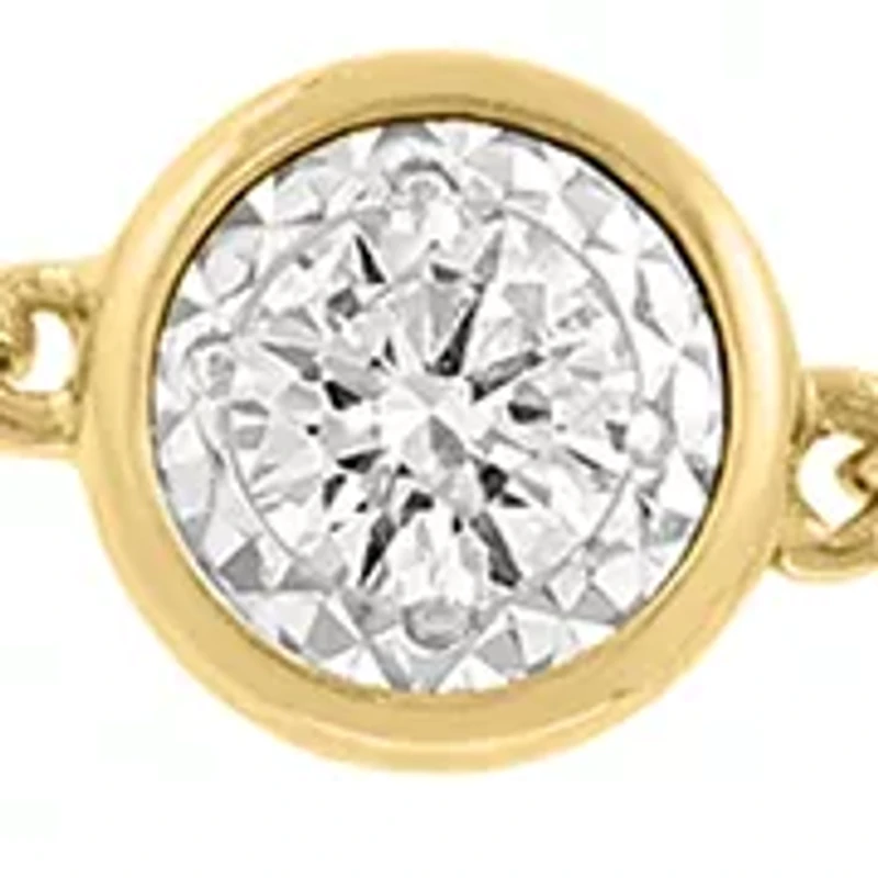 Lab Grown Diamond Bracelet in Gold Over Sterling Silver