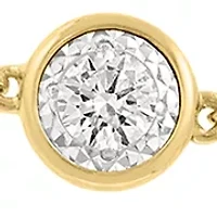 Lab Grown Diamond Bracelet in Gold Over Sterling Silver