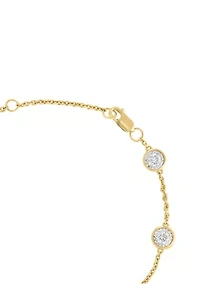 Lab Grown Diamond Bracelet in Gold Over Sterling Silver