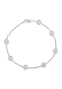 Lab Grown Diamond Bracelet in Sterling Silver