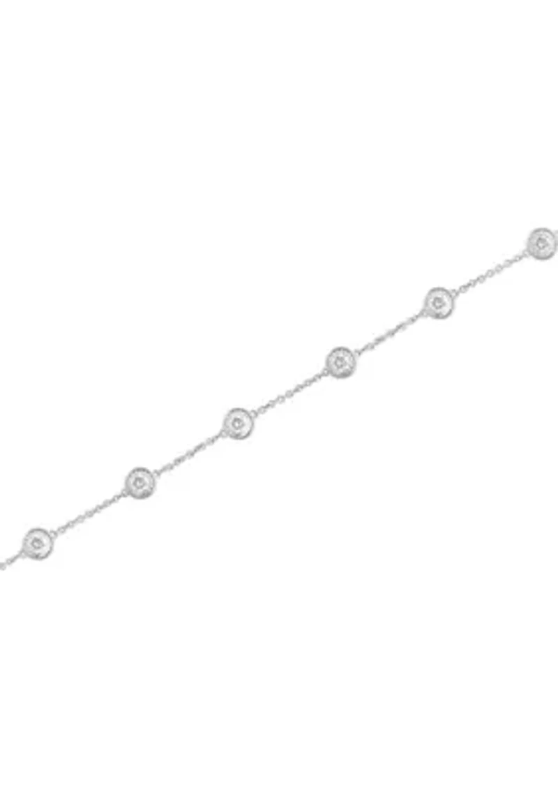 Lab Grown Diamond Bracelet in Sterling Silver