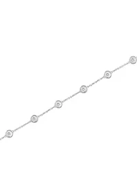 Lab Grown Diamond Bracelet in Sterling Silver