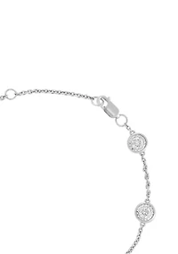 Lab Grown Diamond Bracelet in Sterling Silver