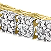 1/4 ct. t.w. Diamond Bracelet in Gold Plated Sterling Silver 