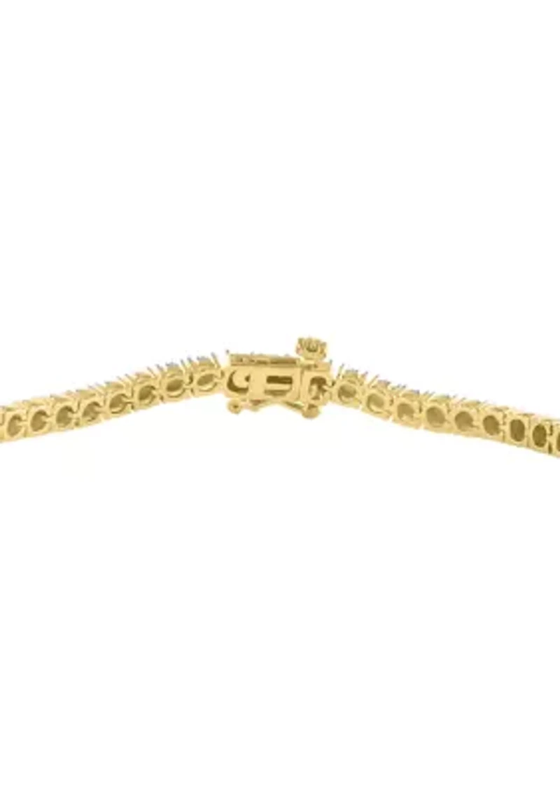 1/4 ct. t.w. Diamond Bracelet in Gold Plated Sterling Silver 
